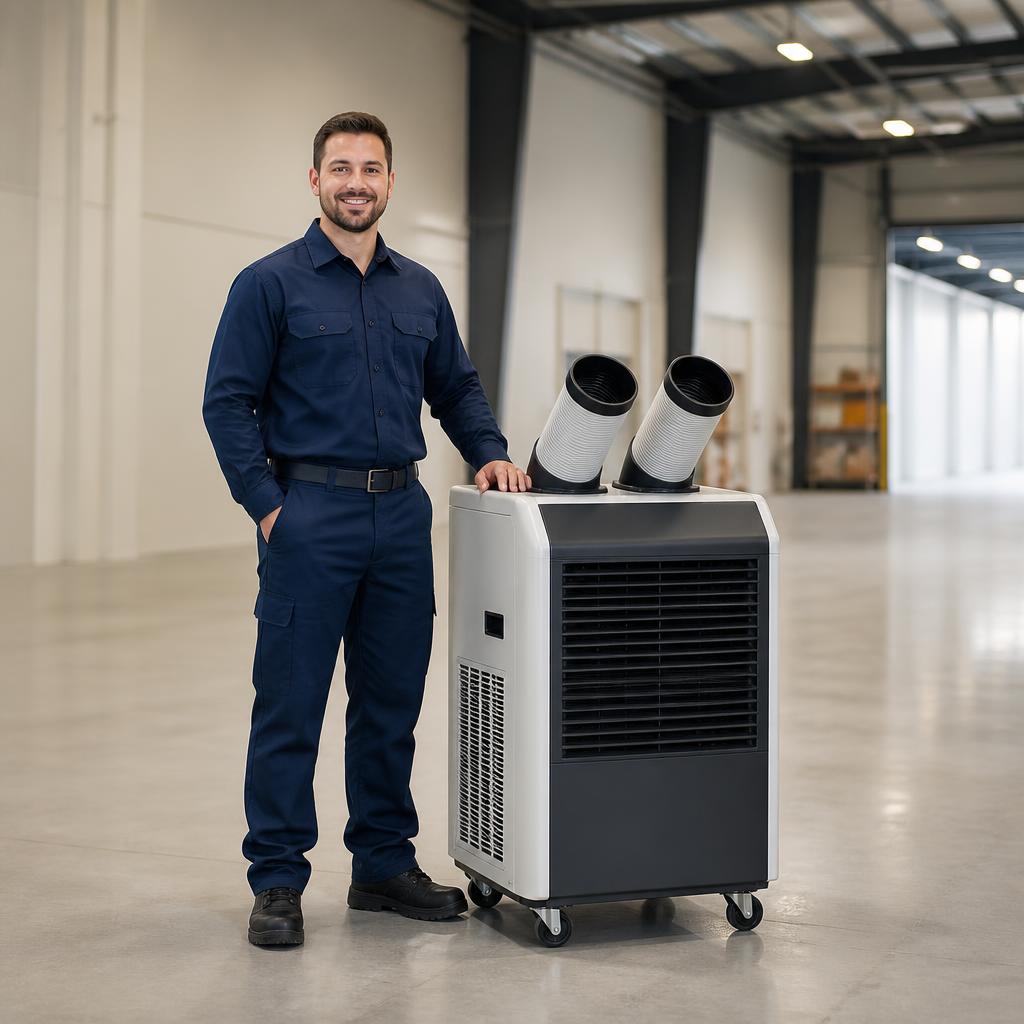Technicien ParnPro installant une climatisation professionnelle